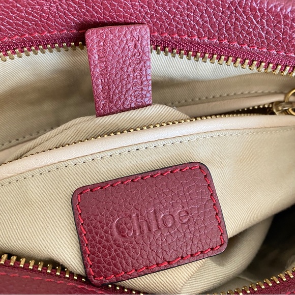 Chloe burgundy medium paraty bag - Picture 12 of 15